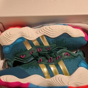 Adidas Blue and Gold Athletic Shoes Classic Silhouette